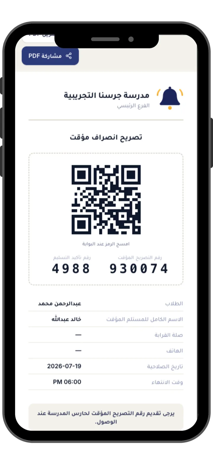 التصاريح المؤقتة في جرسنا